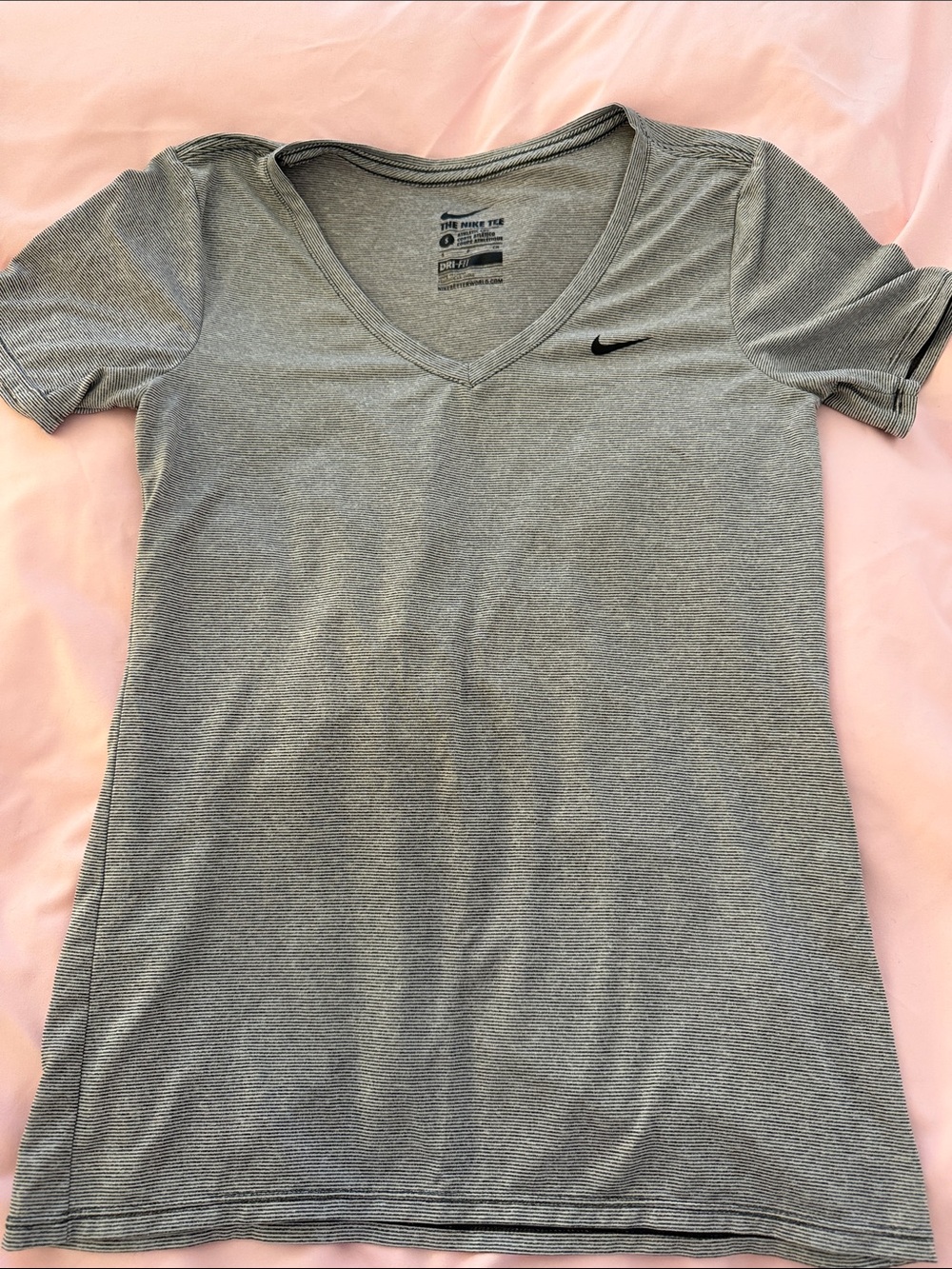 Nike Dri-Fit Women’s Gray V-Neck Performance Tee